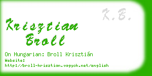 krisztian broll business card